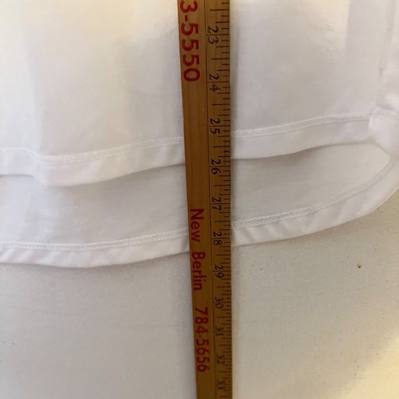 Danskin Now Baseball Shirt Womens Large 3/4 Sleeve Loose White Gray Relaxed - Picture 4 of 7